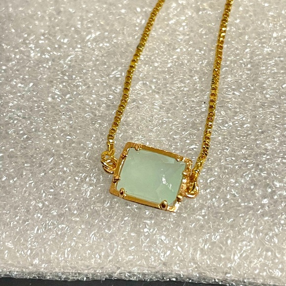 Nikki Smith Design Liv Gold Slider Bracelet with Mint Amazonite Stone - Picture 6 of 6